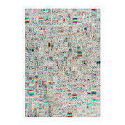 Tappeto Rocket 300 in vera pelle patchwork multicolor