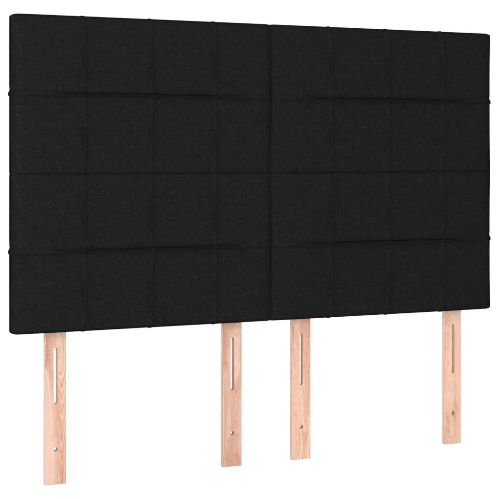 Letto a Molle con Materasso e LED Nero 140x190 cm in Tessuto 3134871