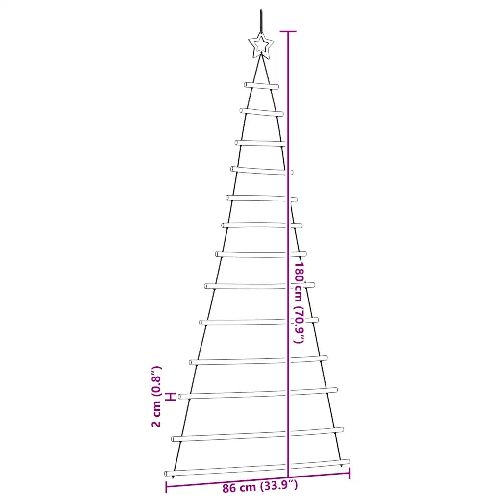 Albero di Natale sospeso con stella superiore 86x180 cm Ramo naturale 4101012