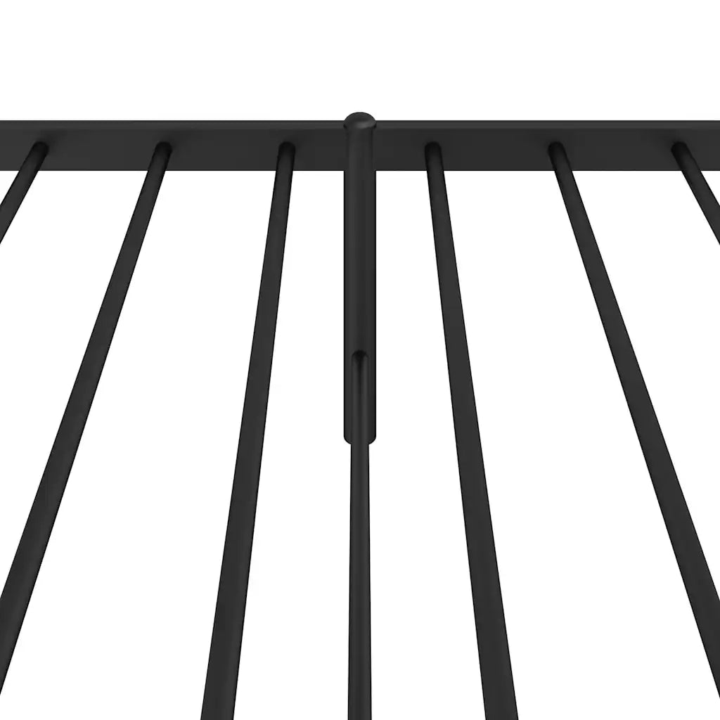 Giroletto con Testiera-Struttura Letto con testiera in Metallo Nero 80x200 cm 722431