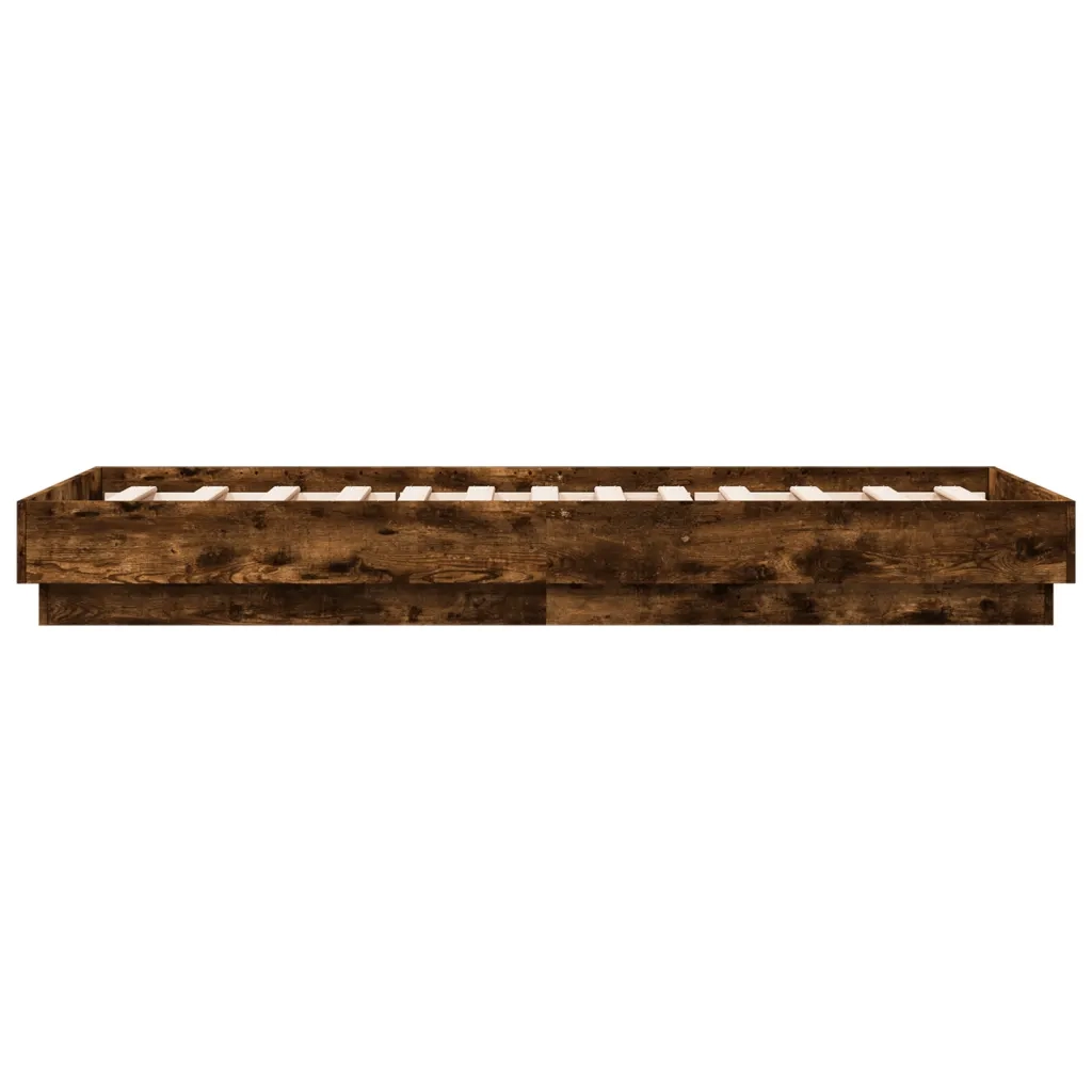 Giroletto senza Materasso-Struttura Letto Rovere Fumo 75x190 cm in Truciolato 495890