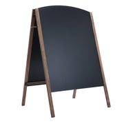 Lavagna cavalletto da esterno in legno pieghevole-Lavagna nera da terra 2 lati per ristorante 101x60cm