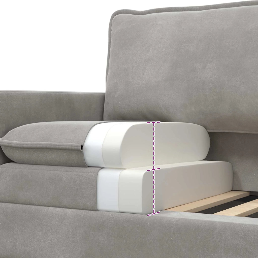 Set di divani 2 pcs Grigio Chiaro 196 x 81 x 87,5 cm Velluto 3417109