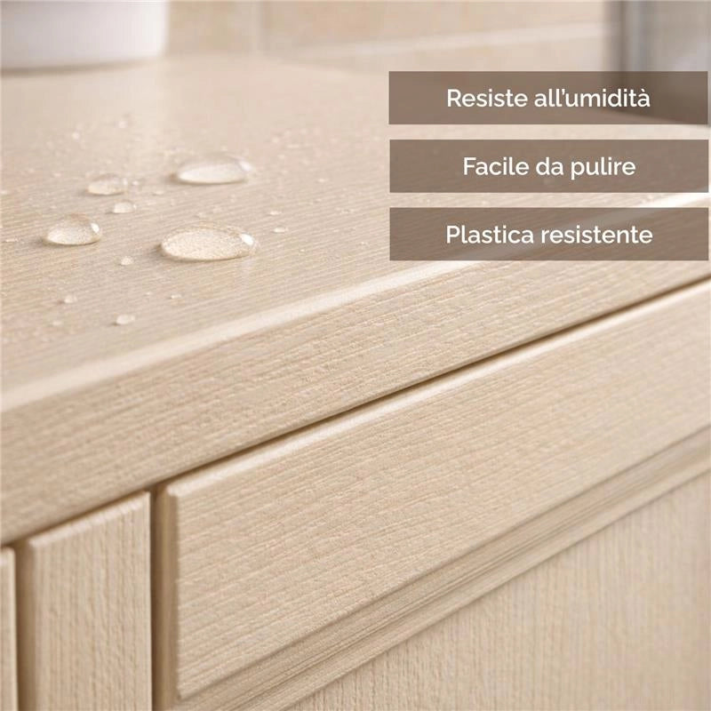 MOBILE BAGNO SALVASPAZIO 2 ANTE IN PLASTICA ANGORA 40X43X85,5 CM – ARMADIETTO CONTENITORE CON RIPIANO INTERNO PER ASCIUGAMANI, CARTA IGIENICA E ORGANIZZAZIONE BAGNO
