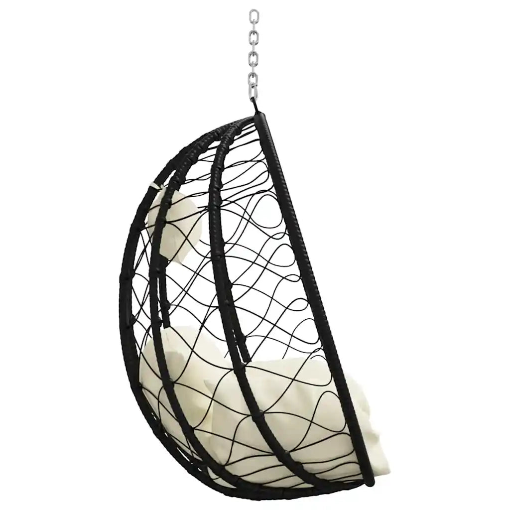 Sedia uovo sospesa Bianco crema 91,5 x 54,5 x 107 cm polyrattan 42003845