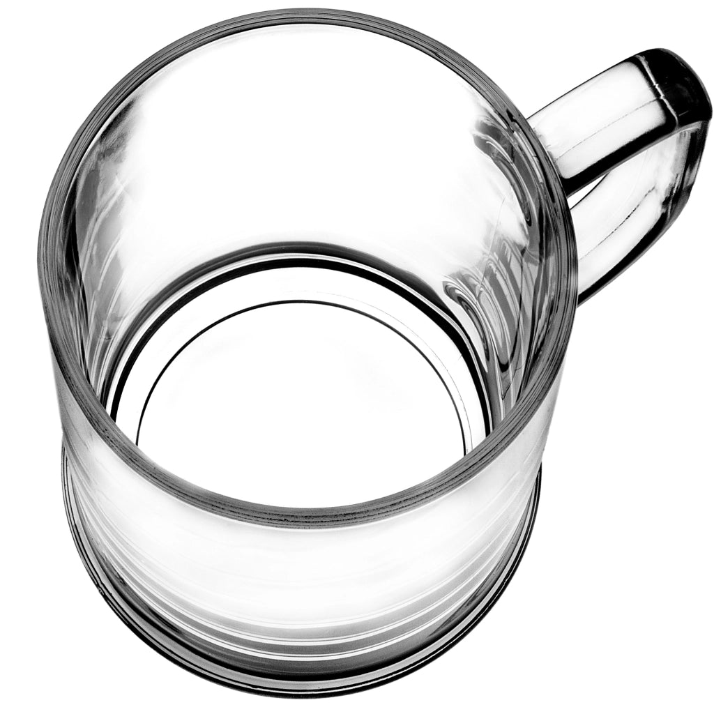Boccali da birra KADAX da 400 ml (0,4 l) in vetro con manico, confezione regalo grande da 6 pezzi