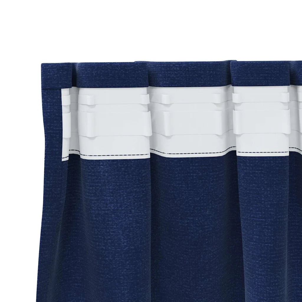 Tende oscuranti 2 pcs Blu Scuro 140 x 245 cm Velluto 4107201
