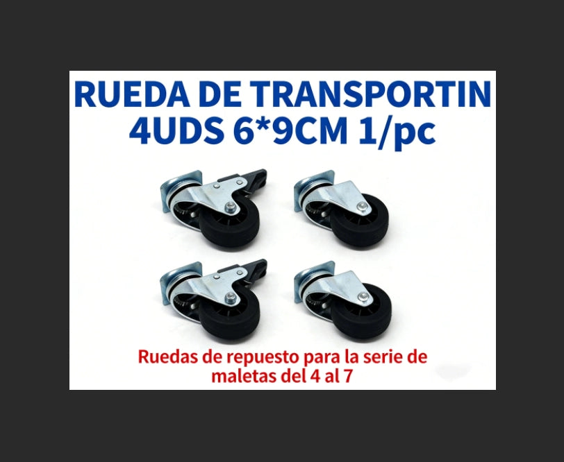 Ruote girevoli per gabbie trasporto cani 4-7 ¨C zephmum ¨C 4 pezzi 6x9 cm