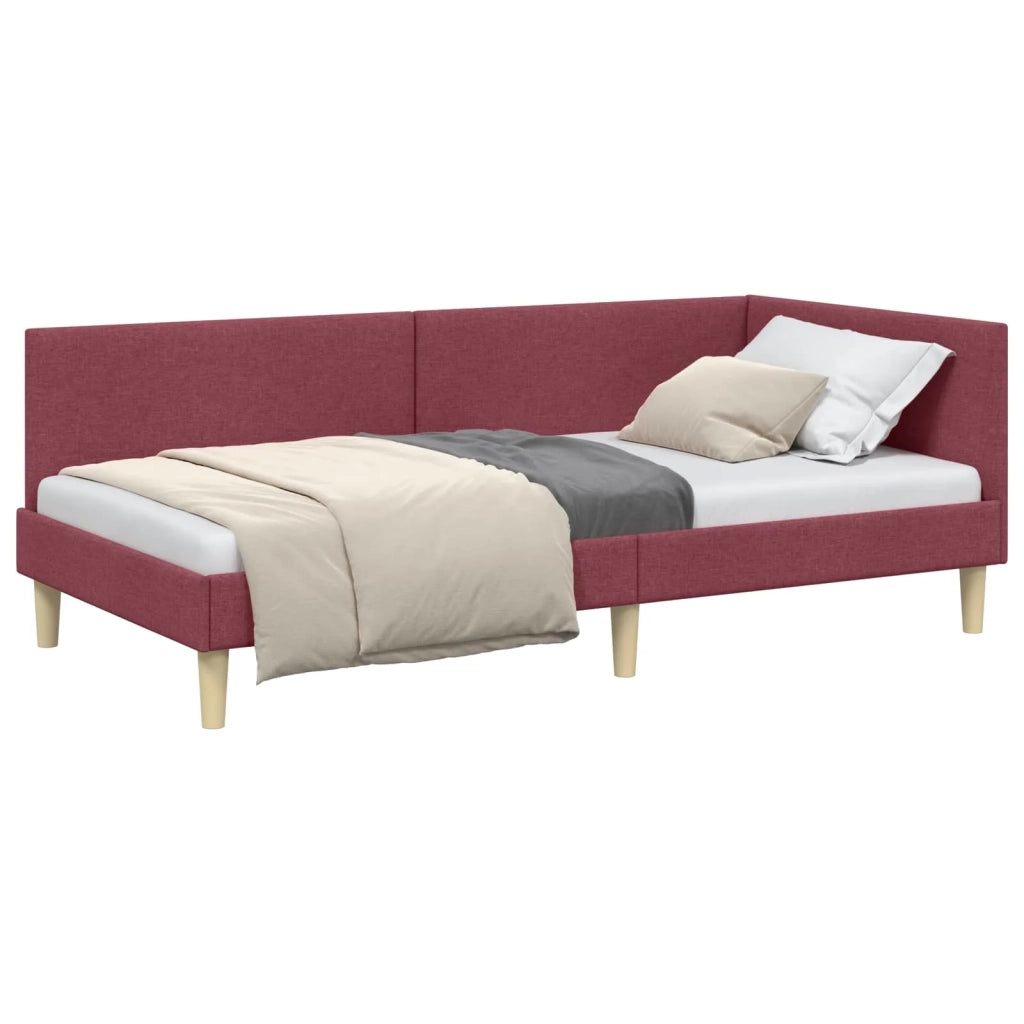 Cornice del letto ad angolo Rosso Vino 90 cm x 200 cm