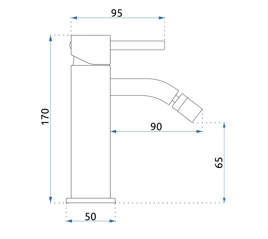 Rubinetto Da Bidet Rea Lungo Chrome