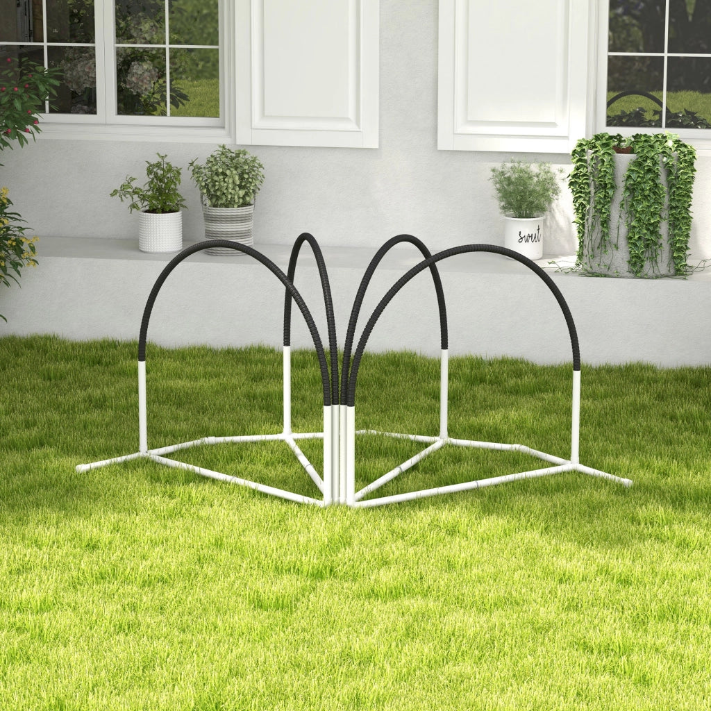 Set Agility per Cani ¨C Minimal ¨C 4 Pezzi, 89x69x99 cm, Bianco e Nero