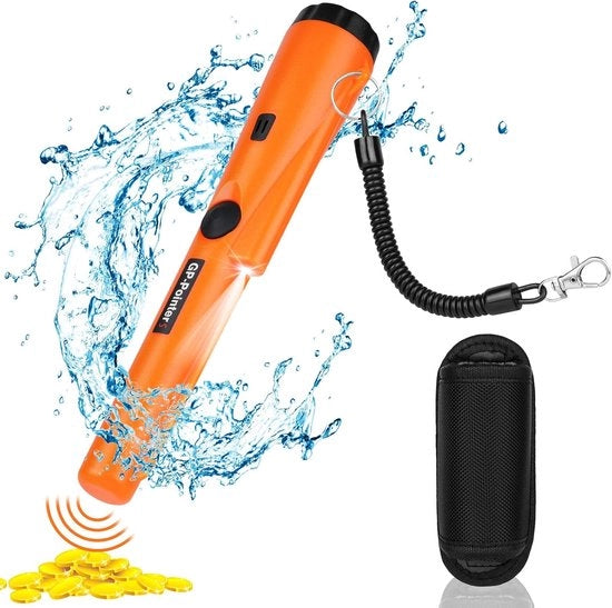 Detettore di metallo portatile a mano con rilevamento 360° e illuminazione a LED resistente all'acqua