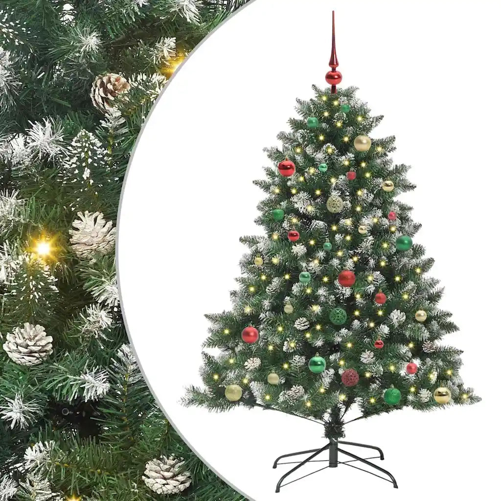 Albero di Natale artificiale con 150 LED Verde 150 cm 3395229