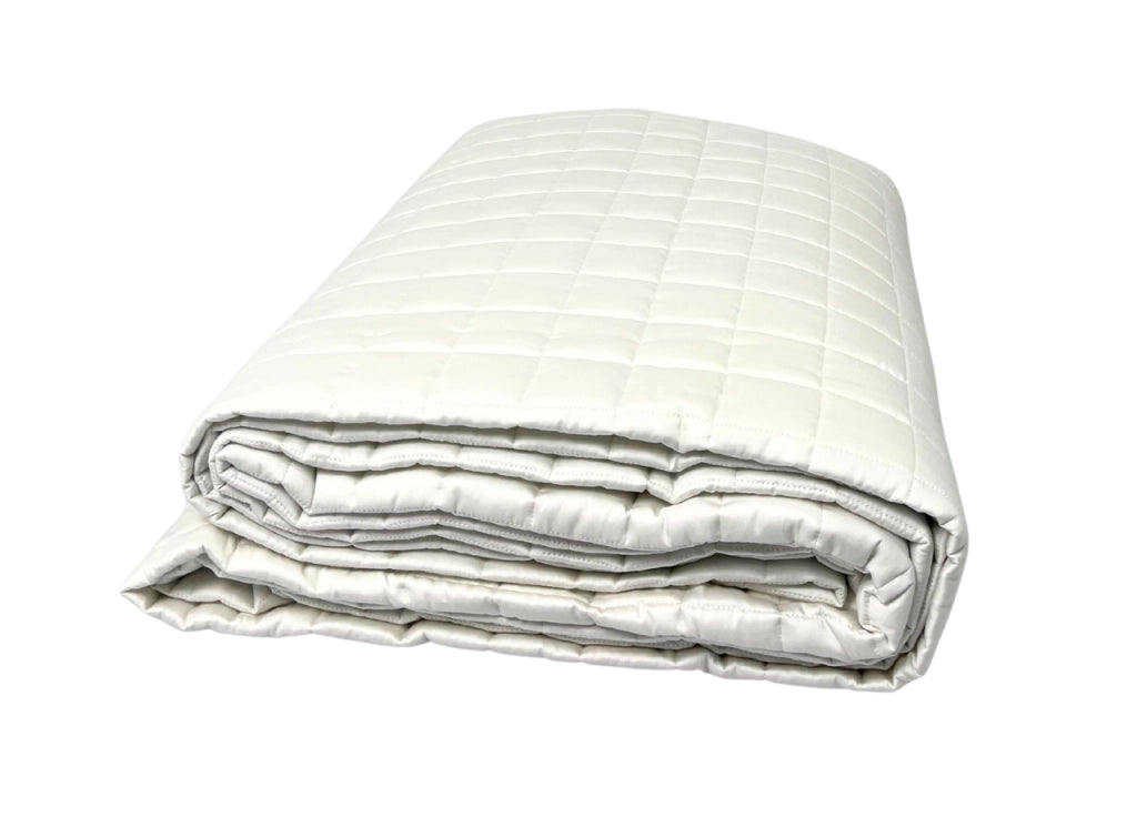 Quilt Trapuntino Piumino Estivo 100gr/mq Raso Cotone Tinta Unita Matrimoniale - Matrimoniale - Avorio