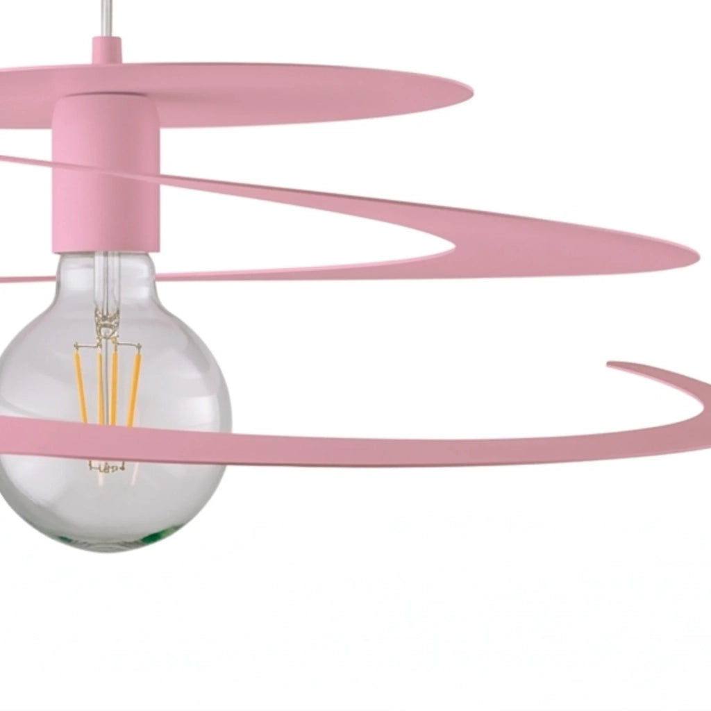Sospensione Spring 1 Luce Rosa Altezza Regolabile Luceart Design