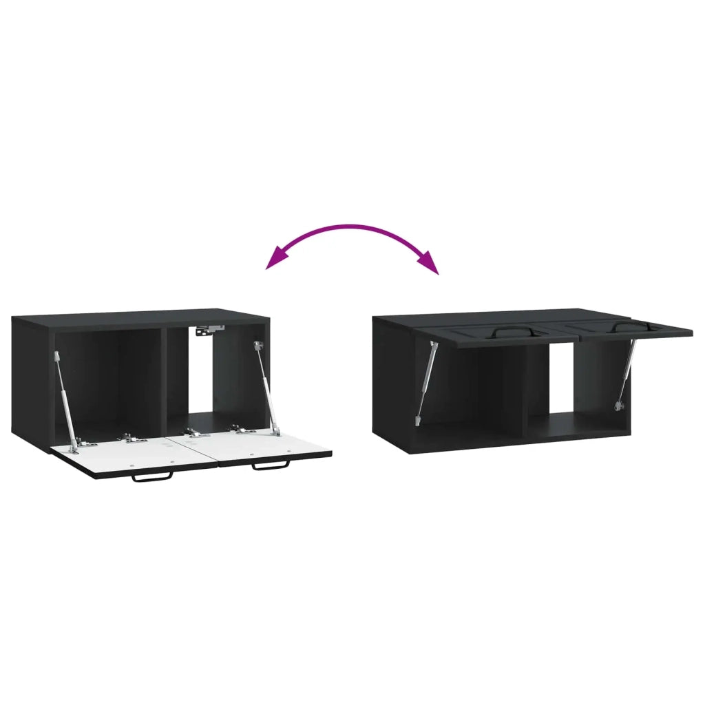 Mobile TV da Muro | Armadietto TV | Mobile Porta TV Nero 59,5 x 31 x 30 cm