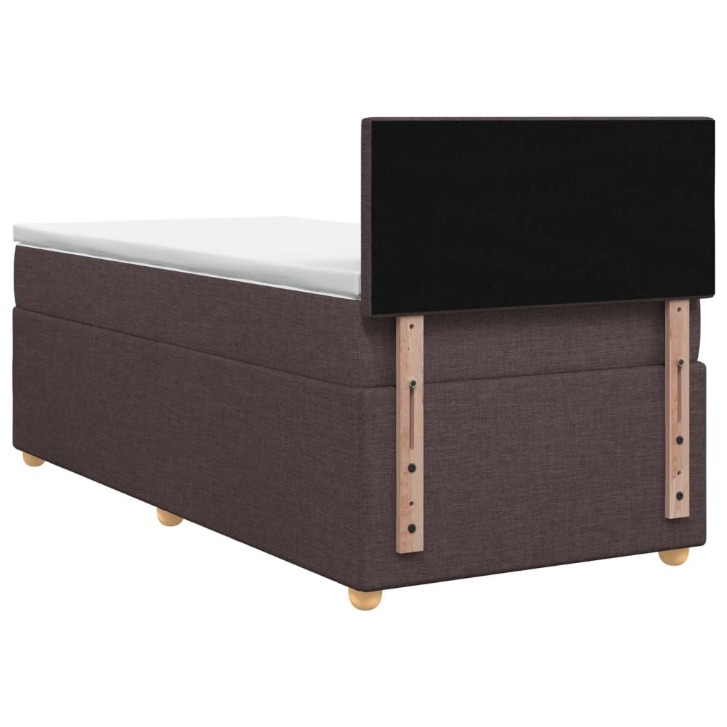 Letto box spring con materasso Marrone Scuro 90 x 190 cm 3452313