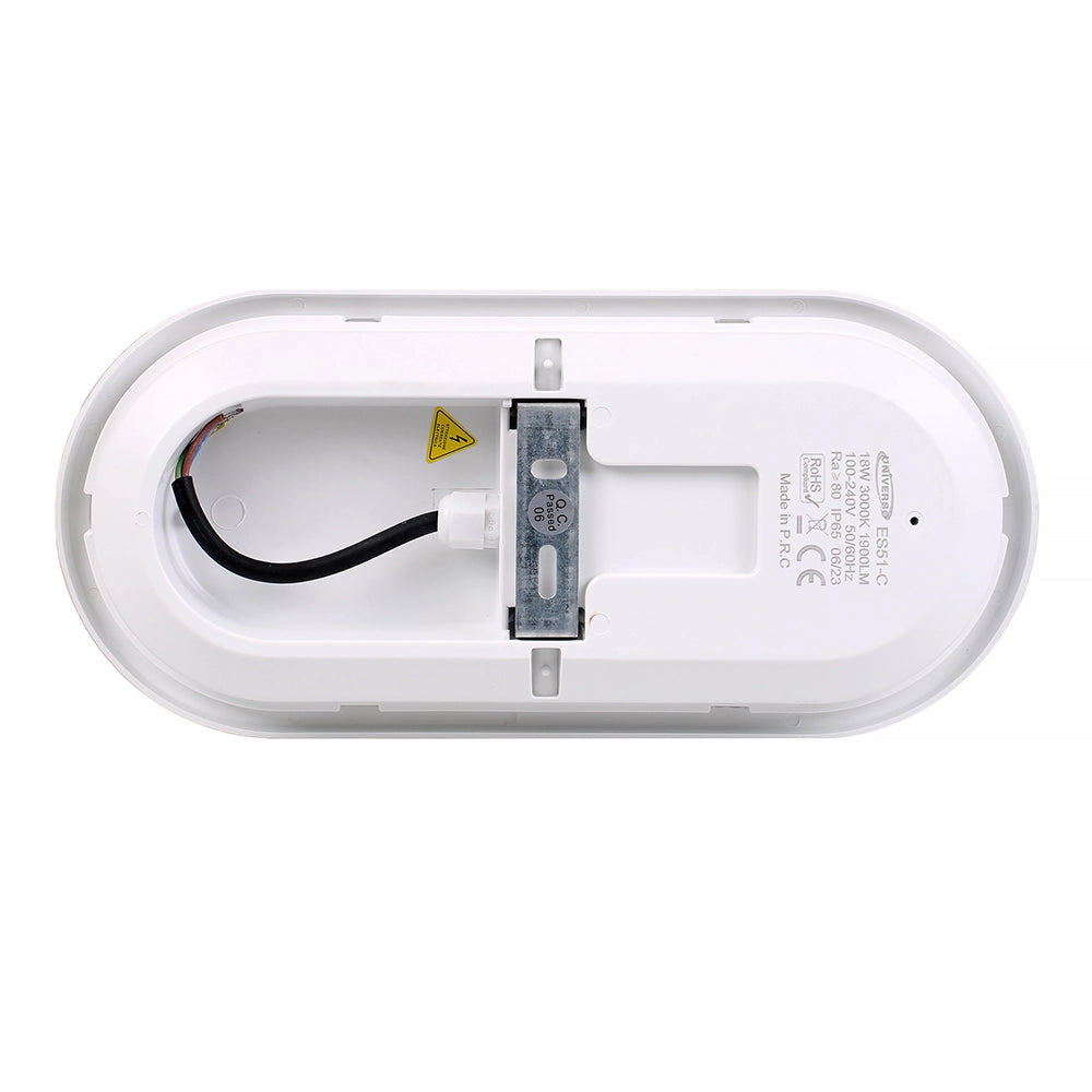APPLIQUE LED DA PARETE IP65 LUCE CALDA 3000K - DESIGN OVALE PER GIARDINI E FACCIATE ESTERNE