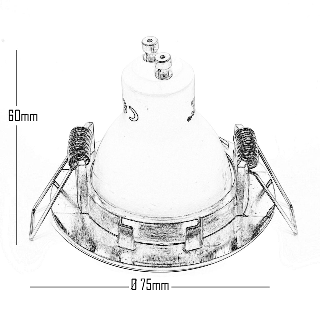 Faretto lampada LED 8W luce diffusa 150 gradi incasso tondo GU10 foro 6cm 220V COLORE BIANCO LUCE 3000K