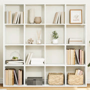 Libreria-Scaffale per Libri-Mobile di Stoccaggio Bianca 137,5x29x137,5 cm in Legno Multistrato