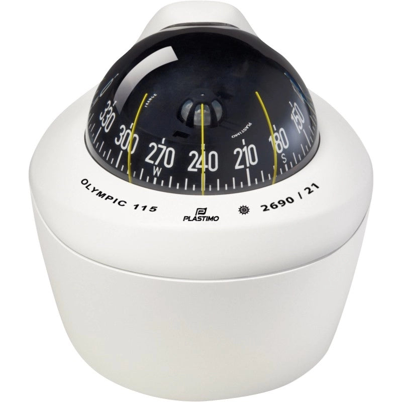 BUSSOLA OLIMPIC 115 BIANCA BLACK COMPASS WITH BLACK CONIC CARD