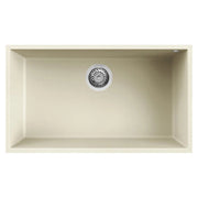 Lavello Elleci Incasso 1 vasca 76x44 Quadra 130 Sottotop Granitek Bianco Antico LGQ13062BSO