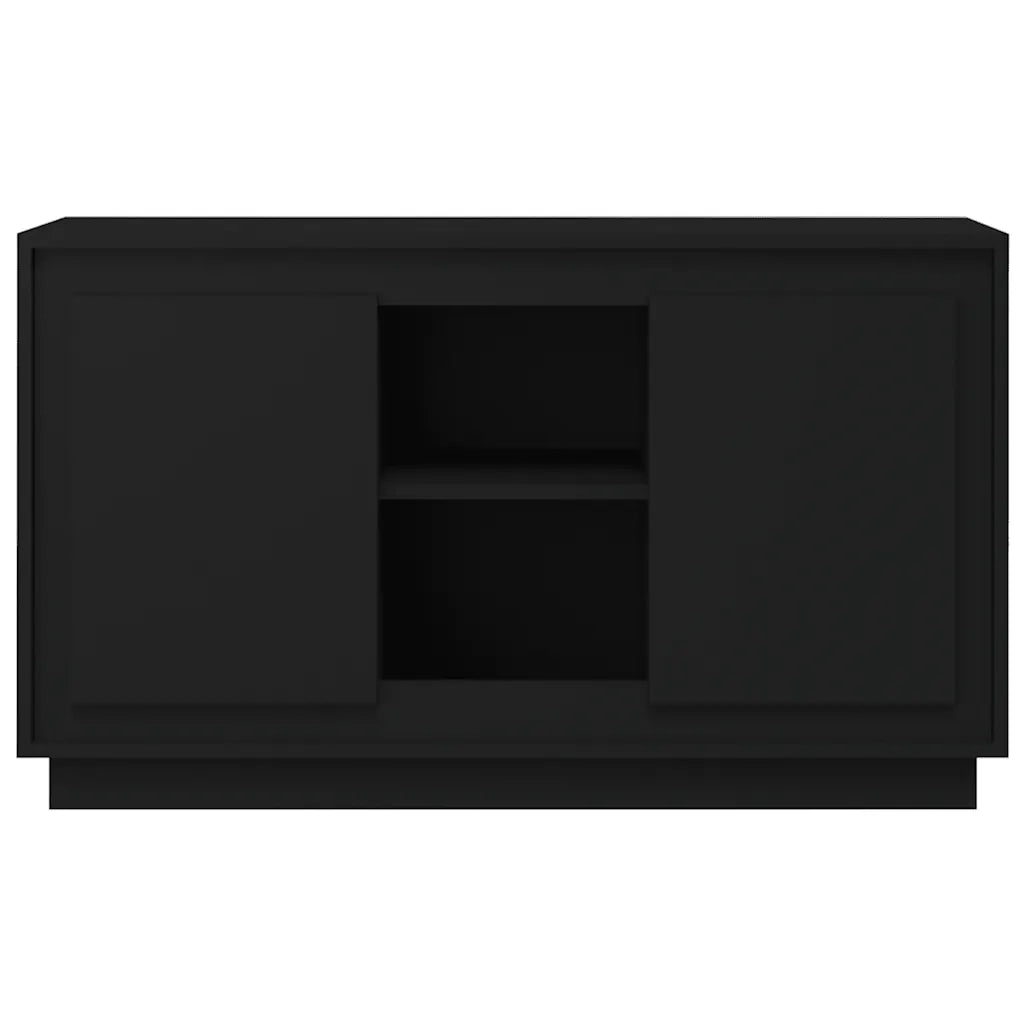 Credenza | Madia | Buffet da pranzo | Armadio da pranzo Nera 102x35x60 cm in Legno Multistrato