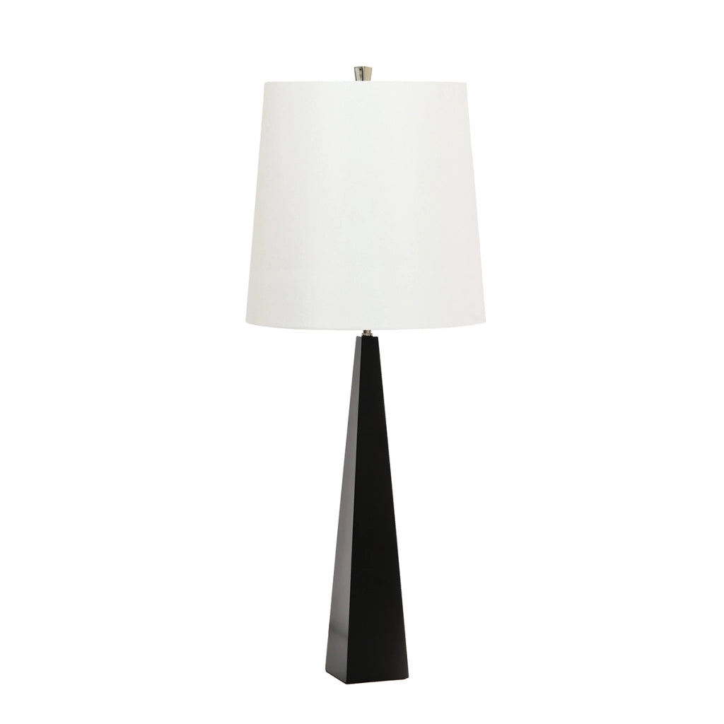 Lampada da tavolo nera, paralume bianco 79cm Ascent Elstead