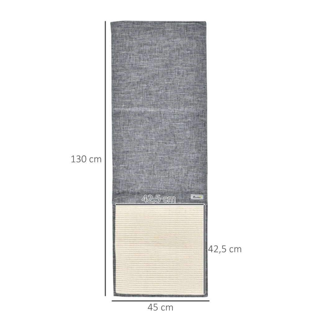 Set 2 Tappetini Tiragraffi per Gatti ¨C Xylo ¨C Sisal 130x45cm Grigio Protezione Divano Mobili