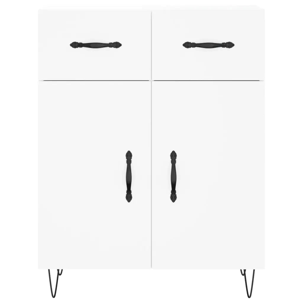 Credenza | Madia | Buffet da pranzo | Armadio da pranzo Bianca 69,5x34x180 cm in Legno Multistrato