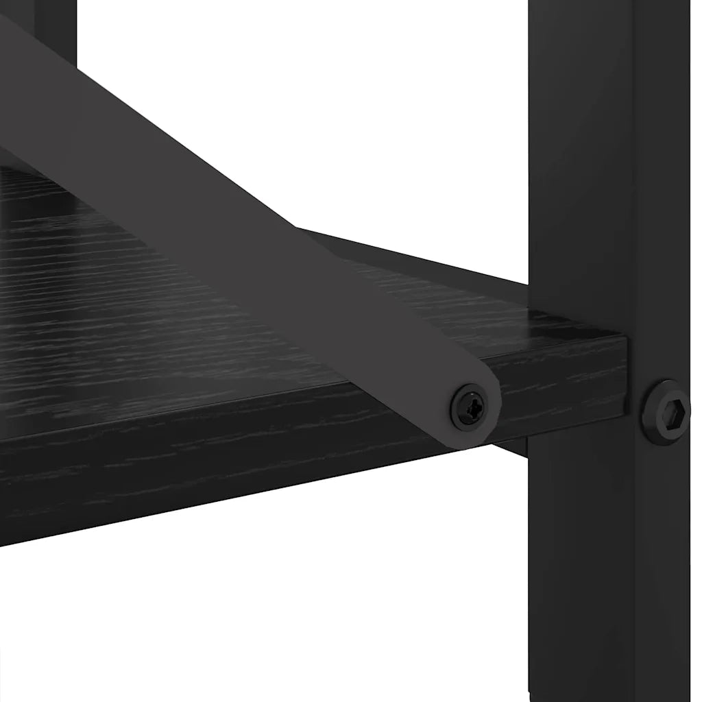 Libreria-Scaffale per Libri-Mobile di Stoccaggio Rovere Nero 40 x 30 x 50 cm Legno multistrato