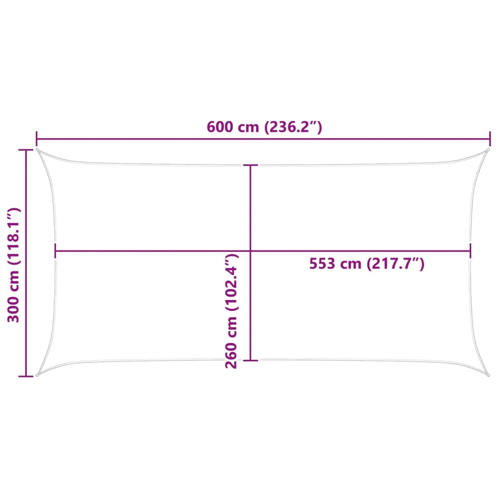 Vela Parasole | Telo Ombra | Vela da ombra solare Arancione e Marrone 6 x 3 m
