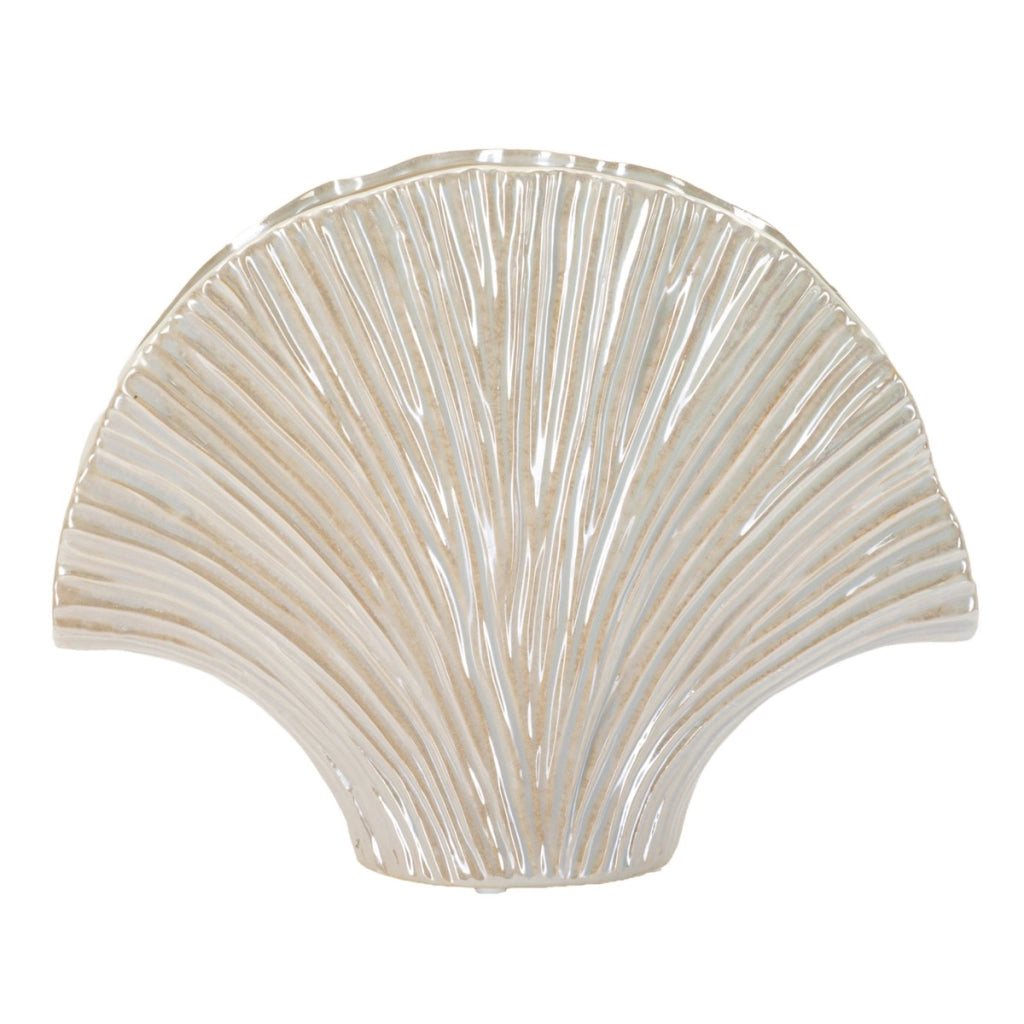 Vaso Decorativo VKH843, Bianco, Ceramica, 35,5x11,5x27 cm