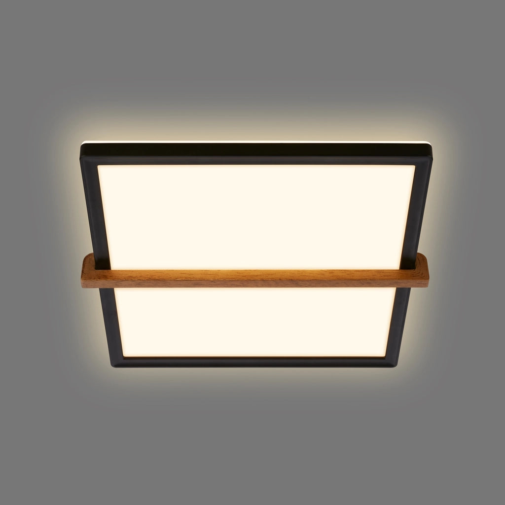 Plafoniera Moderna Remsa Plastica Nero Led Integrato 18W 3000K