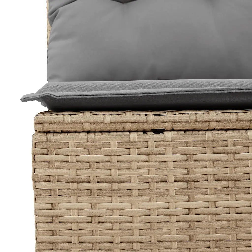 Divano da Giardino con Cuscini a 2 Posti-Sofa da Giardino-Divano da esterno Beige in Polyrattan 922404