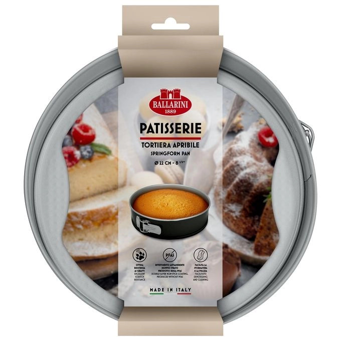 Ballarini 1011778 Patisserie Stampo Torta Apribile 22 cm Antiaderente PFAS Free Resistente fino a 230°C colore Grigio Antracite