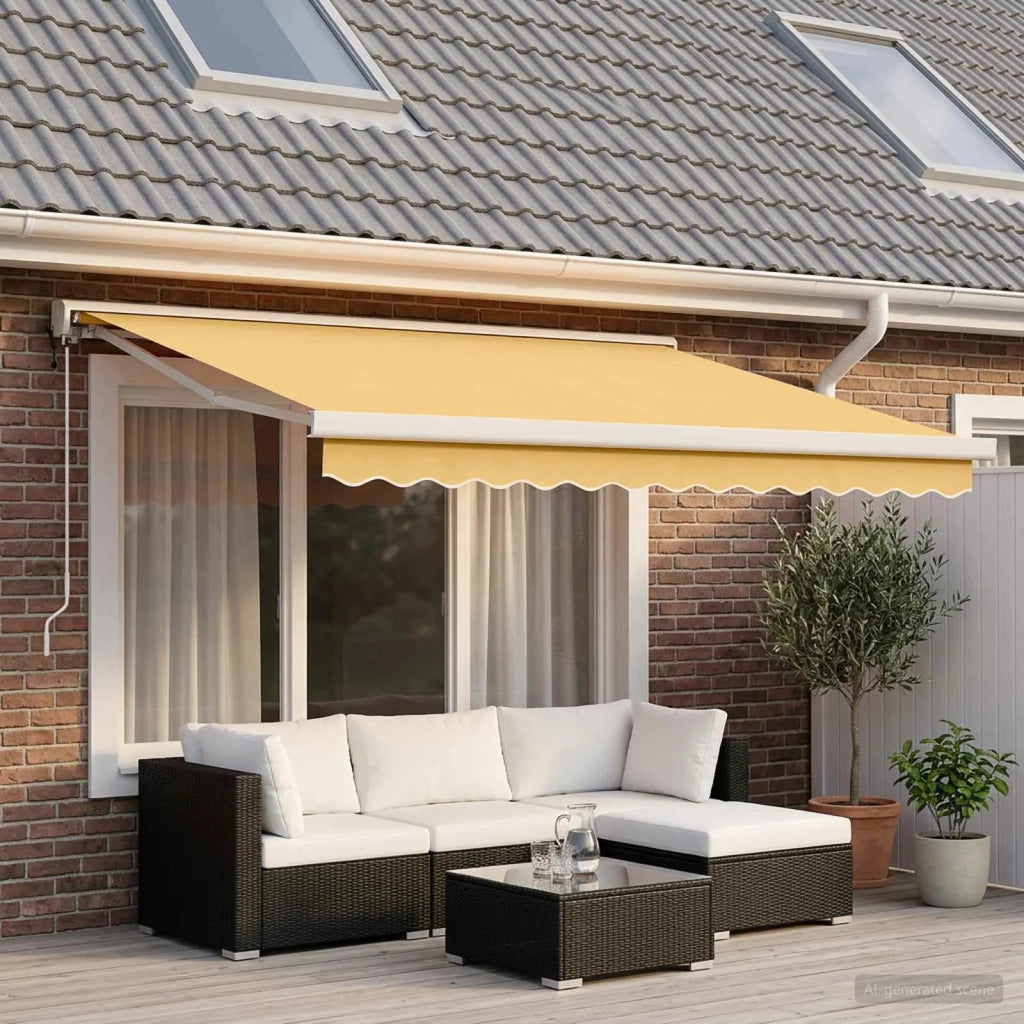 Tenda retrattile Sabbia 400 × 300 cm Tessuto e Metallo 3426079