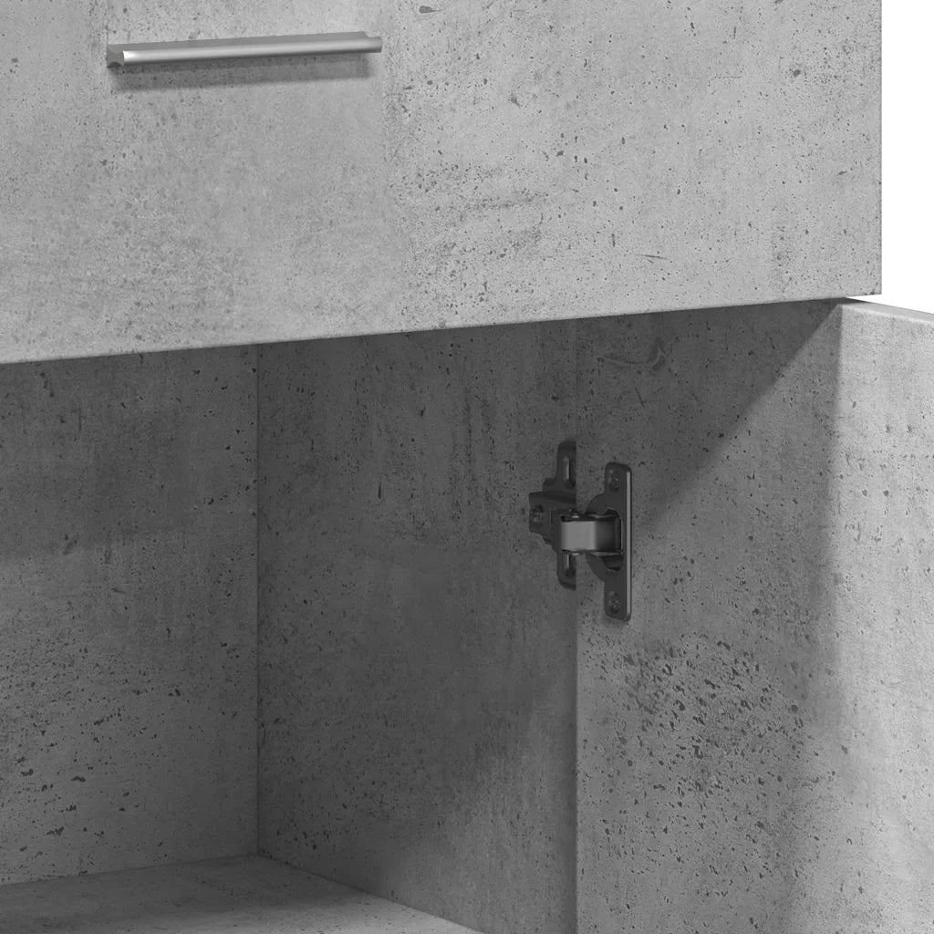 Credenza-Buffet-Armadio da cucina Grigio Cemento 60x30x84 cm in Legno Multistrato