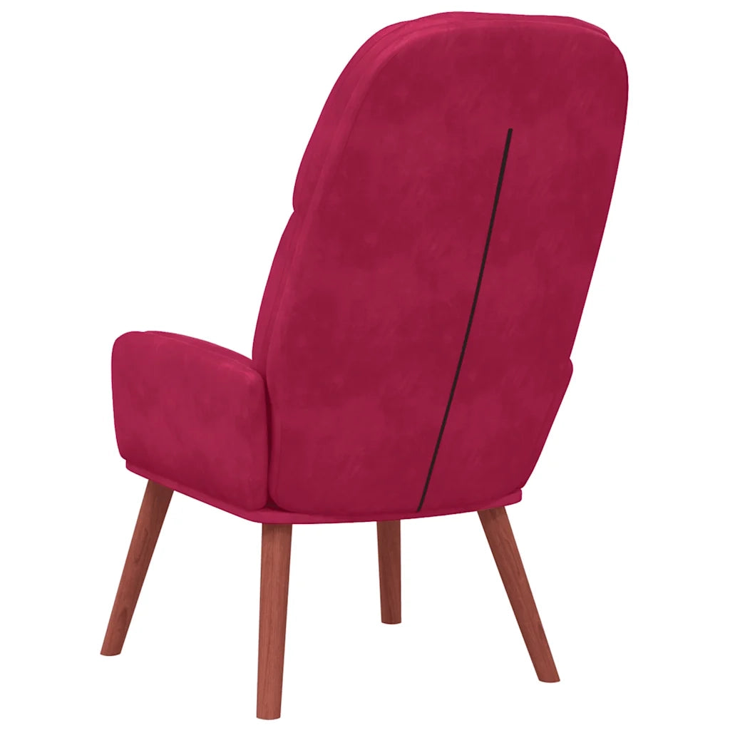 Sedia Relax Rosso Vino in Velluto 4102615