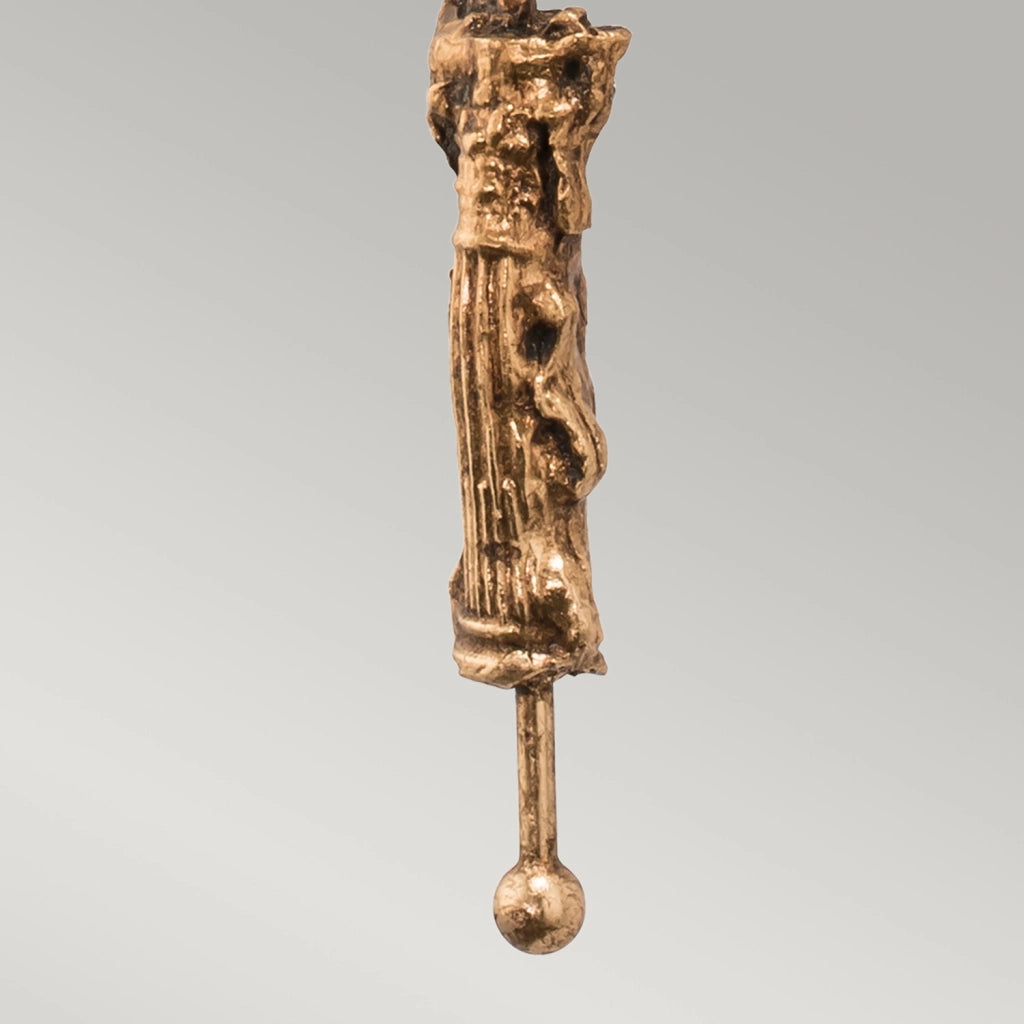 Applique Contemporanea Fragment Acciaio Foglia Oro Materie Plastiche 1 Luce E27
