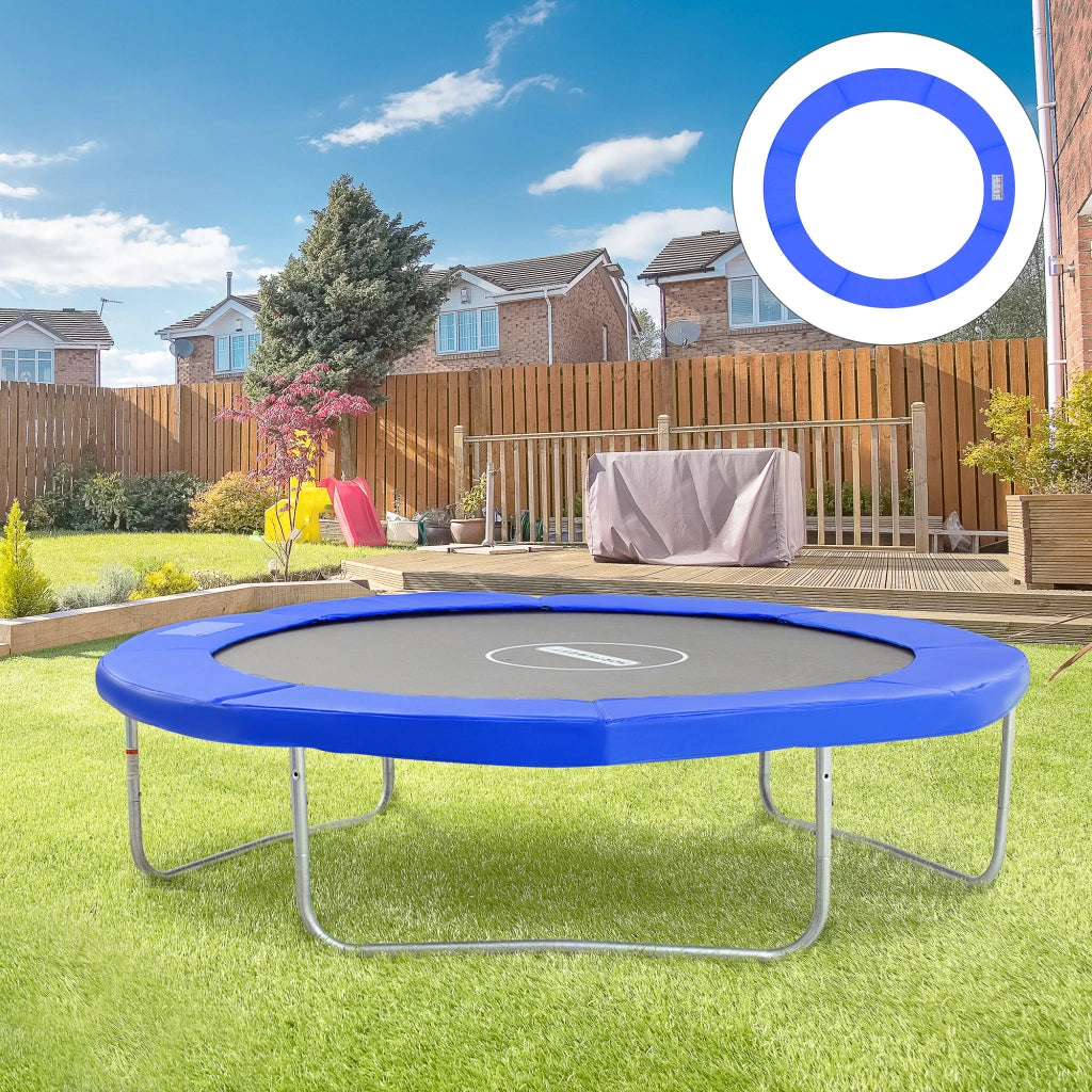 Copertura Tappeto Elastico Giardino Imbottita ¨C Zephmum ¨C Blu ?244cm
