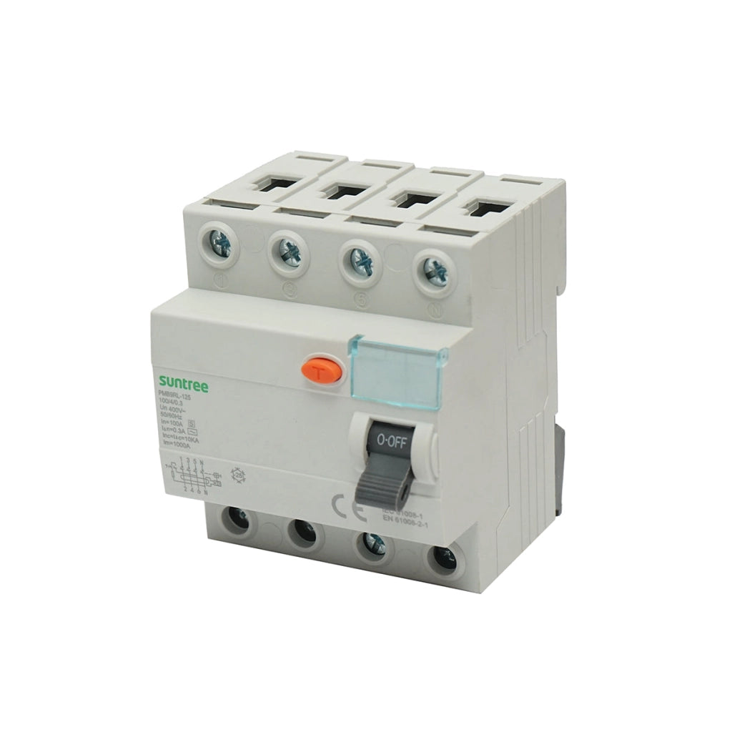 Interruttore differenziale 4P 100A 30mA 6kA, tipo AC Suntree