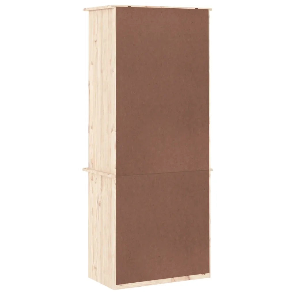 Libreria con Cassetti-Scaffale per Libri-Mobile di Stoccaggio ALTA 60x35x142 cm Legno Massello di Pino