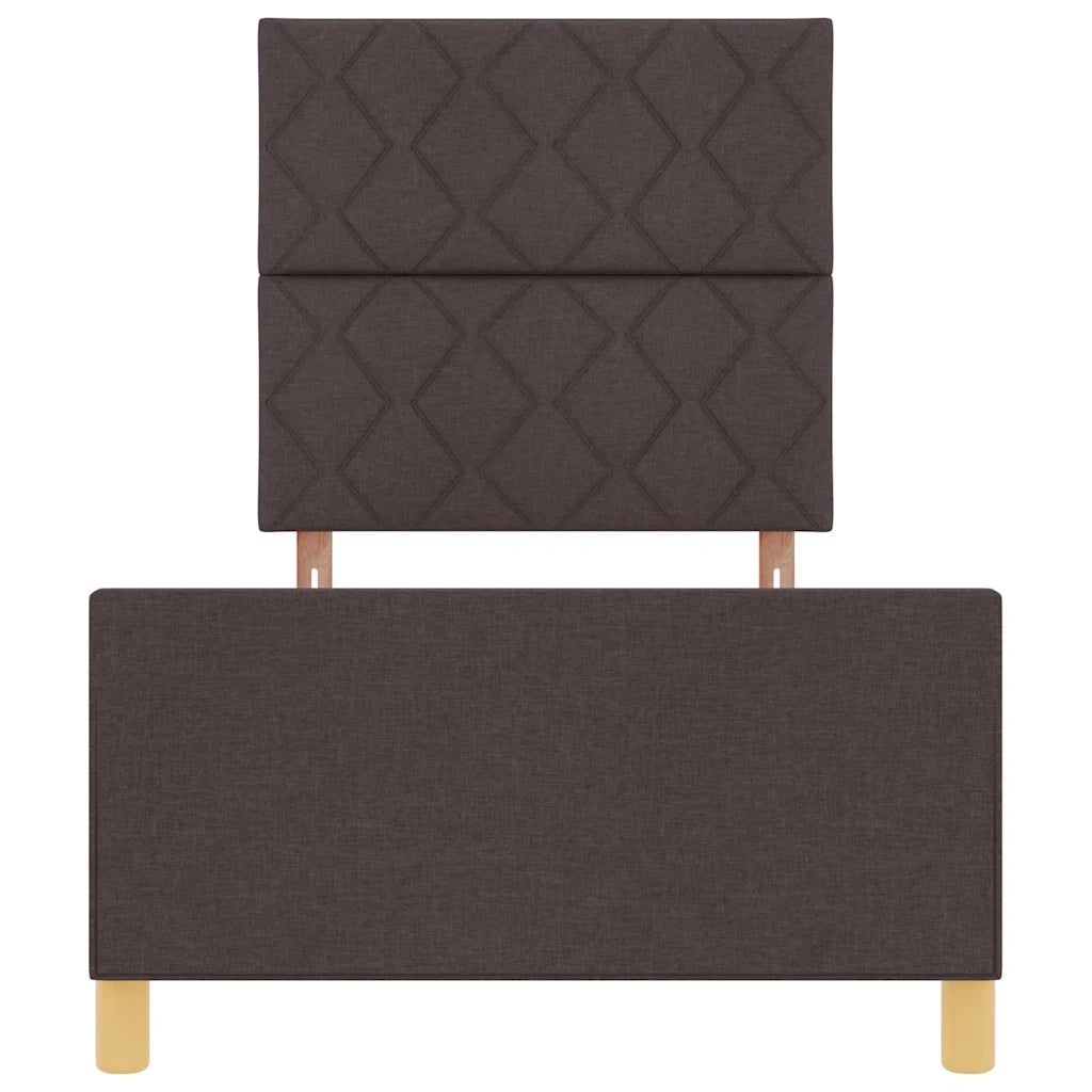 Struttura del letto Marrone scuro 100 x 200 cm Tessuto