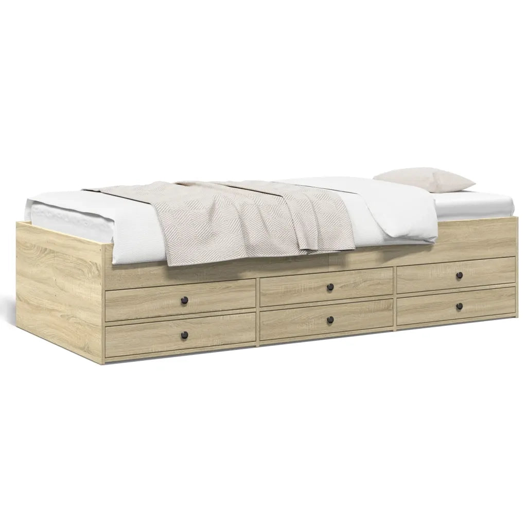 Divano Letto con Cassetti senza Materasso 100x200 cm