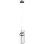 Lampada a sospensione Alfa Kapris tubo cromato E27
