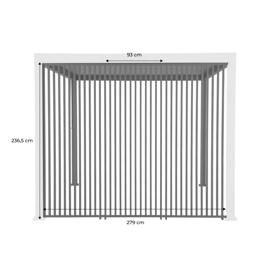 Set di 3 persiane verticali 1m pergola bioclimatica, antracite