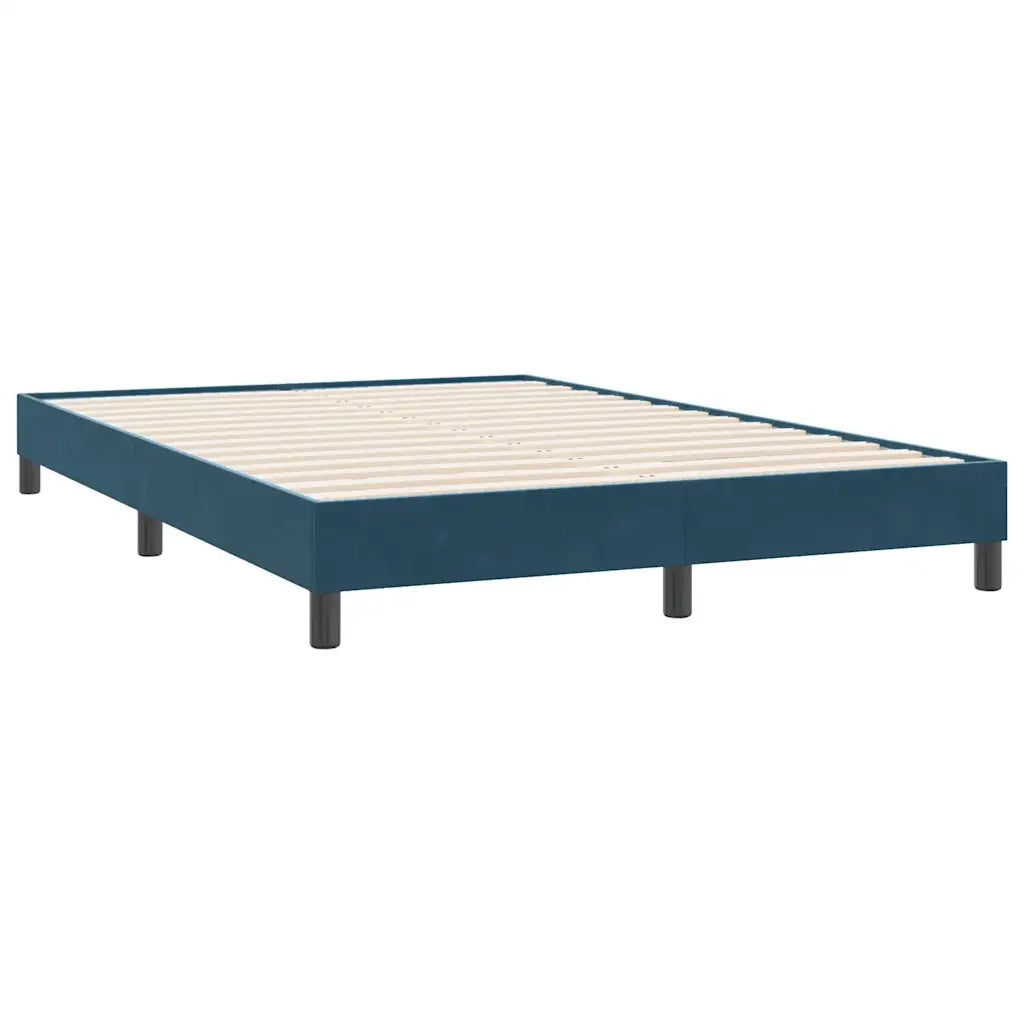 Letto matrimoniale | Letto per adulti | Giroletto senza Materasso Blu Scuro 140x220 cm in Velluto