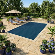 Copertura per piscina extra pesante Nero e Blu 300 x 200 cm PE 42034615