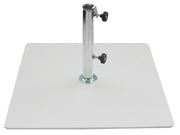 Base per Ombrellone da Giardino 20 Kg per Tubi Ø45mm in Metallo Bianco